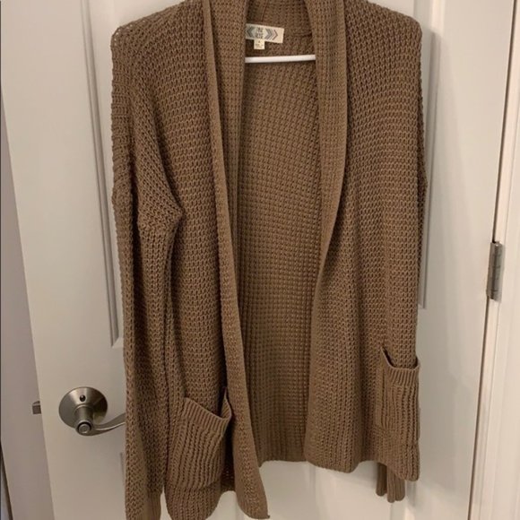 Pink Rose Sweaters - Pink Rose Brown Cardigan With Pockets!